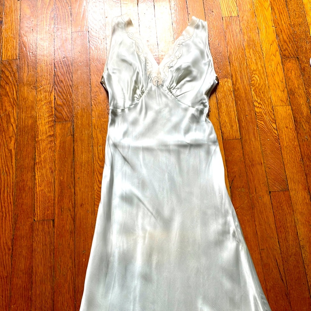Light Blue Vintage Silk Slip